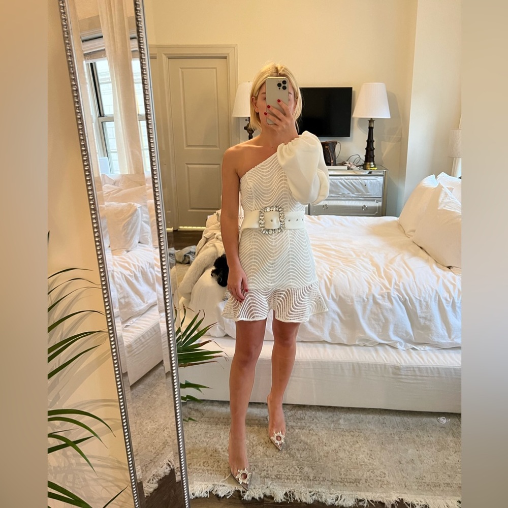 ASOS White One-Shoulder Mini Dress